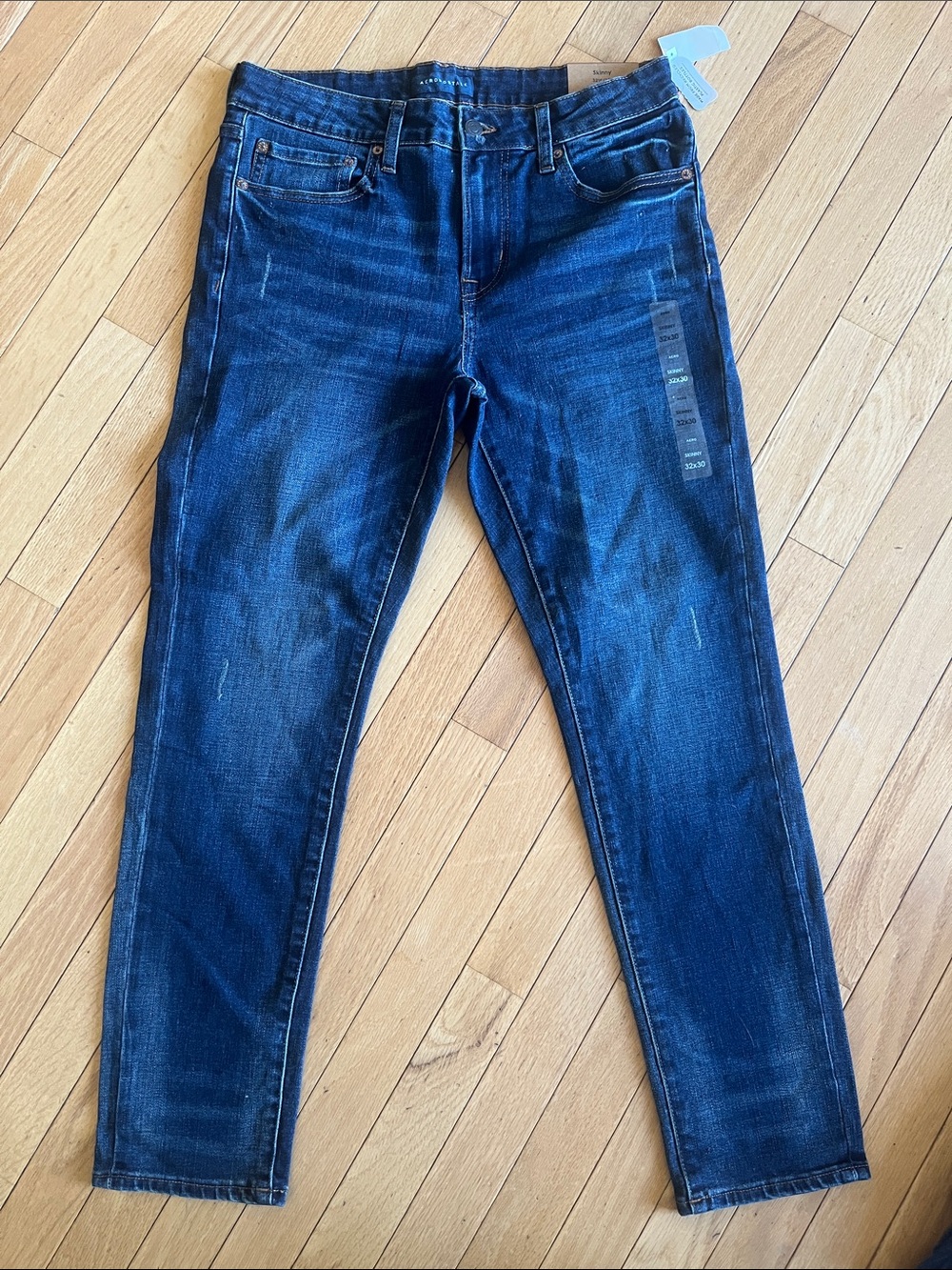 Men's Aero Skinny Jeans in Dark Blue Denim